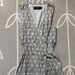 MinkPink Button Front Polka Dot Dress
